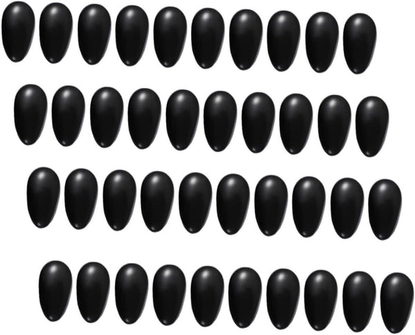 40pcs Black Ear Protector Caps for Hair Dyeing Reusable Heat-Resistant Ear Covers