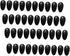 40pcs Black Ear Protector Caps for Hair Dyeing Reusable Heat-Resistant Ear Covers