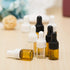 100Pcs 1ml Clear Mini Cute Glass Dropper Bottles with Eye Dropper Dispenser for Essential Oil, White Cap