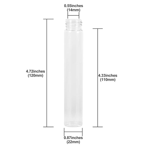 30ml Glass Clear Test Tubes with Screw Caps, Leak-Proof Flat Test Tubes, 24PCS for Liquid Sample Vials