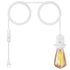 14.8ft Extension Hanging Lantern Cord Cable - White Pendant Lighting with Plug-in Cord and On/Off Switch,DIY with Lamp