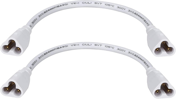 SinLoon UL-LP Certification T5 T8 LED Tube Connector Adapter Cable Wire 8.5 inch Male to Male Extension Cord (2-Pack