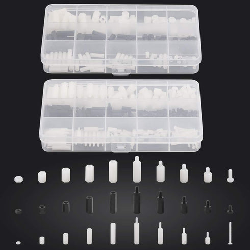 Hilitchi 360pcs M2 M3 M4 Male Female Nylon Hex Spacer Standoff Screw Nut Assortment Kit