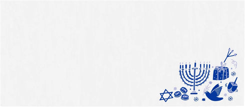 LUXPaper #10 Business Envelopes | 4 1/8" x 9 1/2" | Peel & Press | 80lb Text | Hanukkah White | 50 Qty