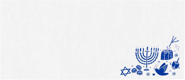 LUXPaper #10 Business Envelopes | 4 1/8" x 9 1/2" | Peel & Press | 80lb Text | Hanukkah White | 50 Qty