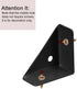 20Pcs 38mm 38mm, uxcell Angle Corner Brackets x Cold Rolled Steel Braces Joining Support with Screws for Desk Bed Edge