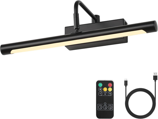 Joosenhouse Wireless Picture Light Battery Operate Library Light 15Inch 5000mAh Rechargeable Gallery