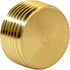 Joywayus Pack of 5 Brass Hex Counter Sunk Plug 3/4" NPT Male Pipe Fitting Set for Closing Pipe End