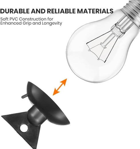 Gu10 Bulb Removal Tool Set, 239 2 Size Light Bulb Changer with Suction Cup for MR16 GU10 Lamps, 6PCS (Black White)