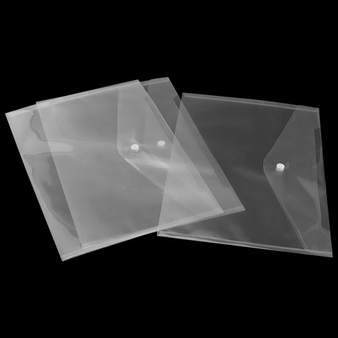 SHEUTSAN 80 Pack A4 Clear Plastic Envelopes, 13 x 9 Inch Transparent Poly Envelopes with Snap Closure