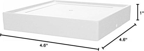 TRA45W 4.5" 4.5", Classy Caps Base Imperial Aluminum, x White