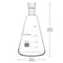 24/40 Glass Erlenmeyer Flask, Borosilicate Glass Graduated Laboratory Flask with 24/40 Standard Taper Outer Joint, 500ml