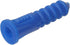 Hillman 370329 Ribbed Plastic Anchor; Blue, 8-10-12 x 1-1/4-Inch, 100 Count