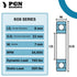 PGN (50 Pack) 608-2RS Bearing - Lubricated Chrome Steel Sealed Ball Bearing 8x22x7mm