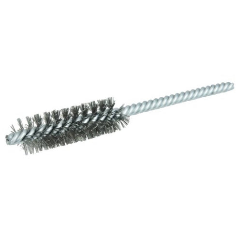 Weiler 21108 Power Tube Brush, 5" Length, 5/8" Diameter, 0.005" Wire Size, Steel Bristles, Made in the USA