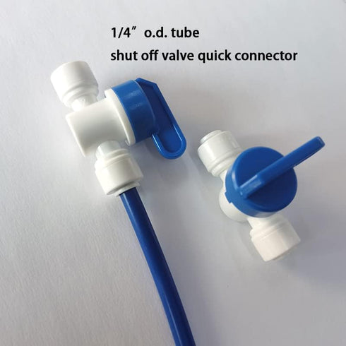 Malida Water Purifier Shut Off Ball Valve, 1/4inch OD Tube Quick Push to Connect Fitting, 10pcs