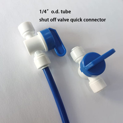 Malida 1/4 inch O.D. Quick Connector Ball Valve, Tube Fitting for RO Systems, Purifiers, Filters - Pack of 5