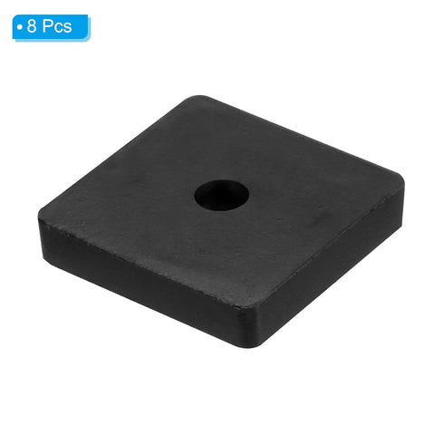 PATIKIL Rubber Anti-Vibration Pads, 8 Pcs Square Isolation Mats with Hole 1.97" x 1.97" x 0.4" for HVAC Air Conditioner