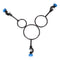 StonyLab Support Retort Ring Set, 3 Pieces Iron Lab Support Ring with Boss Head for Laboratory Experiment
