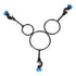 StonyLab Support Retort Ring Set, 3 Pieces Iron Lab Support Ring with Boss Head for Laboratory Experiment