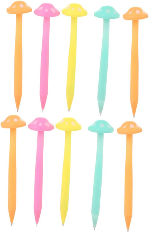 Operitacx 10 Pcs Mushroom Design Mechanical Pencils Set, Plastic Writing Pencils for Gifts and Drawing
