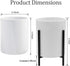 Ceramic Pen Holders & Makeup Brush Holders for Desk, Black Metal Bracket Desktop Stationery Organizer