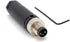 2 Pcs M8 Plug Waterproof 3 Pin Connector, Field Assembly Wireable Connector Straight Male Assemble Type Plug Unshiled A Coding IP67 Industrial Sensor Plug Adapter