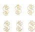 Rurili 50 Pcs Golden Dollar Sign Divided Paper Clip, Metal Bookmark for Home Office School File Organizing