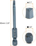 Magnetic Triangle Drill Bit 2.7mm 65mm Length 1/4 Inch Hex Shank S2 Steel Triangular Screwdriver Bit Set