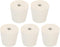 MECCANIXITY Rubber Tapered Plug 25mm to 33mm with Hole, White Test Tubes Bungs Stopper, 5 Pieces