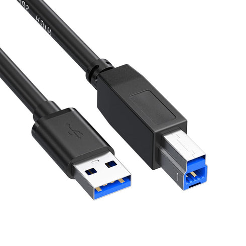 Pocxwa USB 3.0 Printer Cable, USB-A to B Male Cord 5Gbps Data