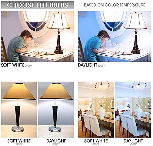 TCP 100 Watt LED Light Bulbs, Energy Efficient 14W, A19 Lamp E26 Base, Non-Dimmable, 5000K, 6 Pack