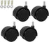 Norgail 1.5 Inch Nylon Swivel Caster Wheels, 360 Degree Threaded Stem, M8 x 13mm, 100lb Capacity, Pack of 4