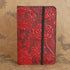 Oberon Design Wild Rose Pocket Notebook Cover, Fits 5.5 x 3.5 Inch Notebooks, Embossed Genuine Leather, Red