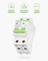 12V-110V DC Miniature Circuit Breaker, 15 Amp 2 Pole Battery Breaker Protector for Solar PV System and RV