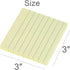 Vanpad Lined Sticky Notes 3x3 Inches, Light Yellow Ruled Self-Stick Pads, 8 Pads/Pack for Home and Office