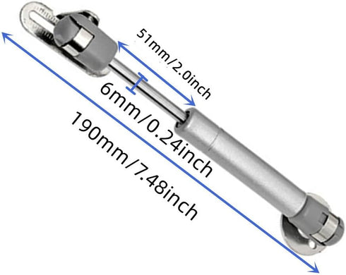 20N/4.4 lb Gas Strut Cabinet Hinge Safety Lift Support, Gas Struts Soft Open Lid Hinge for Cabinet Toy Box, 6 inch Length 2Pcs by GDQLCNXB