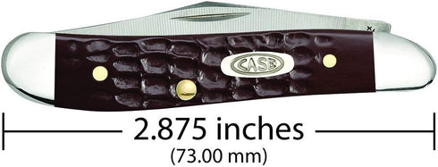 WR XX Pocket Knife Brown Synthetic Jigged Peanut Case Item #046 - (6220 SS) - Length Closed: 2 7/8 Inches