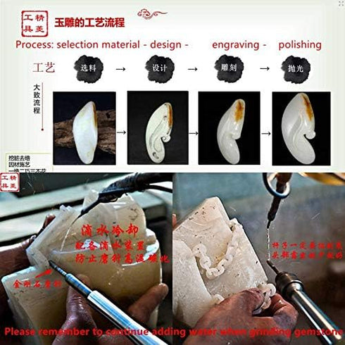 JINGLING Diamond Grinding Bits 3mm Spherical Head with 1/8 Inch Shank - Rotary Tools Pack of 30Pcs