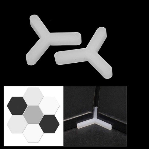 uxcell 1000pcs Wall Floor Tile Plastic Y Type Spacers, 3mm White