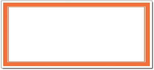 Basic Border Brights Envelopes - Pack of 25 or 50, 9 1/2" x 4/18", 24lb, Laser & Inkjet Compatible - Made in USA - Orange, 50 Pack