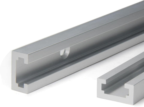 Zeberoxyz 4pcs 400mm/16" Aluminum T-Track Slider with Screws, Double Cut Profile for Woodworking and Clamps DIY Tools