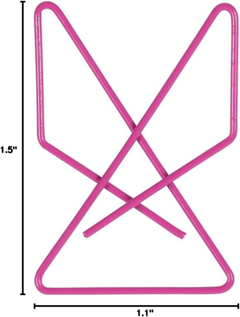 JAM PAPER Colorful Butterfly Clips - Pink Paper Clamps, 15/Pack