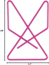JAM PAPER Colorful Butterfly Clips - Pink Paper Clamps, 15/Pack