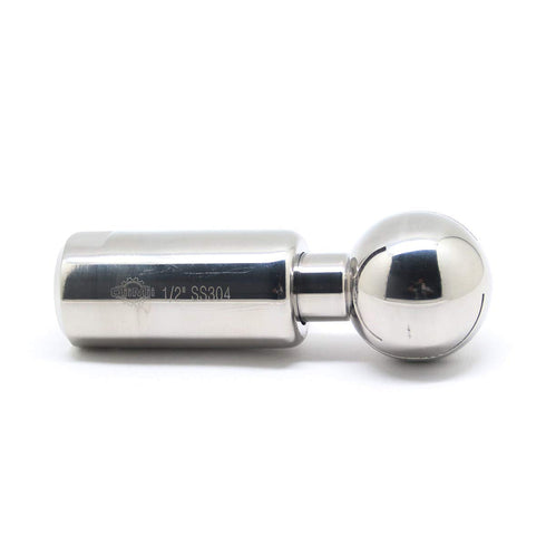 QiiMii Stainless Steel 304 Rotary Tank Spray Cleaning Ball, 1/2" Female Connection, 40mm Ball Diameter