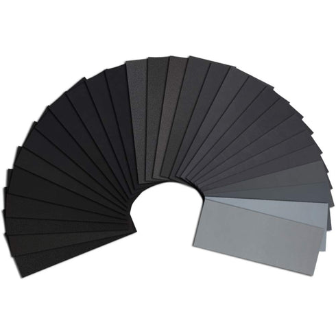 Atosun 45PCS Premium Sandpaper, Wet Dry Waterproof Assorted Grit 120 to 5000 for Wood Furniture Finishing, Metal