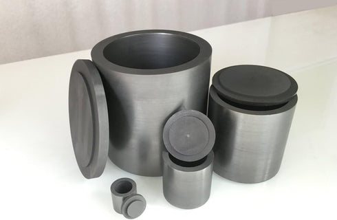 OTOOLWORLD Smelting Lab Graphite Crucible with Cover, Lab Supply 20MM X 20MM