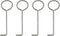 Maxmoral 4pcs Drain Key - Stainless Steel Lifting Hook for Linear Floor Shower Drain, Wetroom Gutter Drain Grate