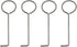 Maxmoral 4pcs Drain Key - Stainless Steel Lifting Hook for Linear Floor Shower Drain, Wetroom Gutter Drain Grate