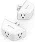 TROND Multi Plug Outlet Extender 2 Pack, Electrical Wall Outlet Splitter, 3 Way Outlet Wall Adapter